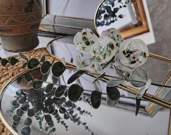 Handmade Resin Drawer Knobs | Set of 4 | Real Preserved Wildflowers