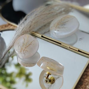 Meadow Resin Drawer Knobs | Real Dried Grass Botanical Knobs