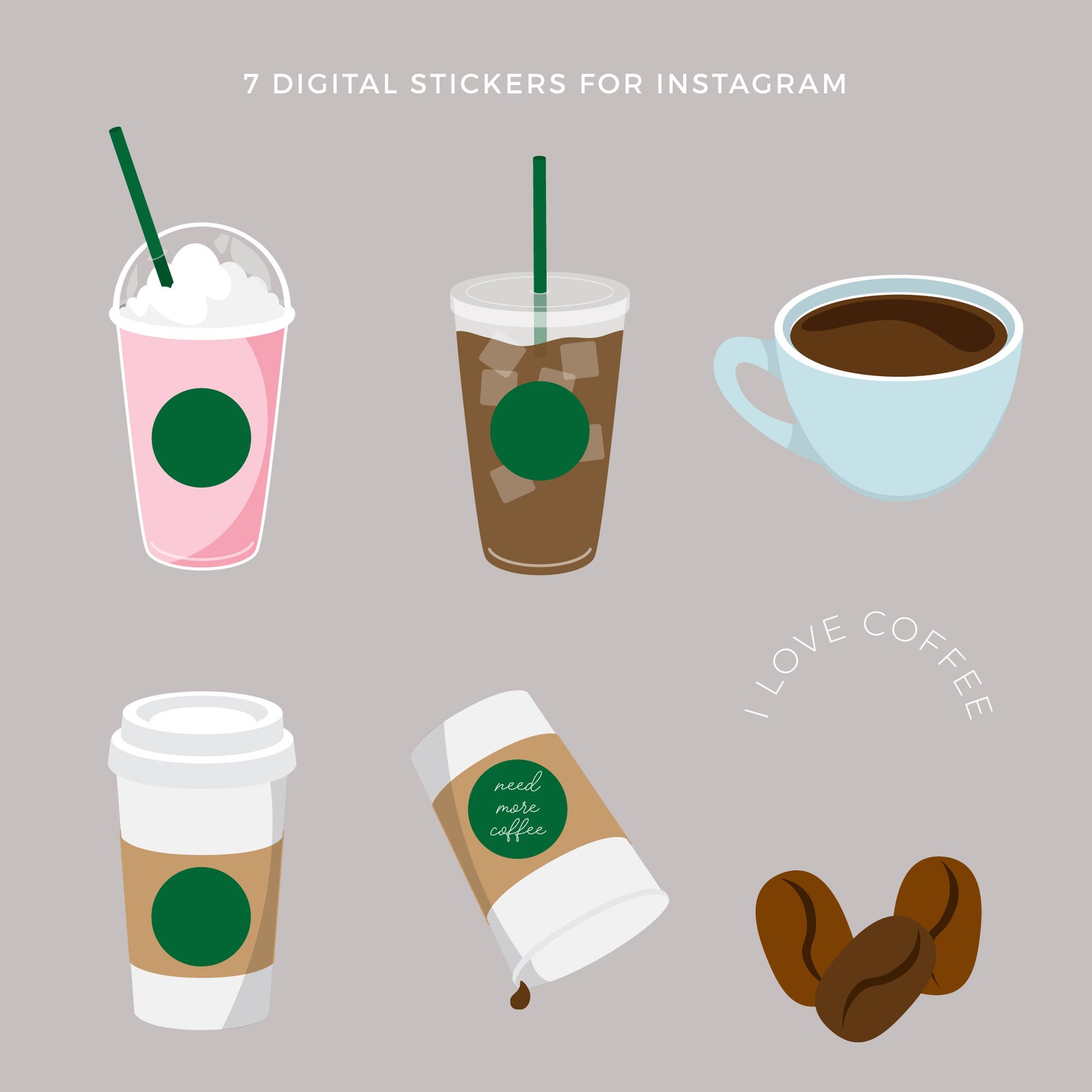 Coffee Lovers Instagram Sticker Pack - Etsy