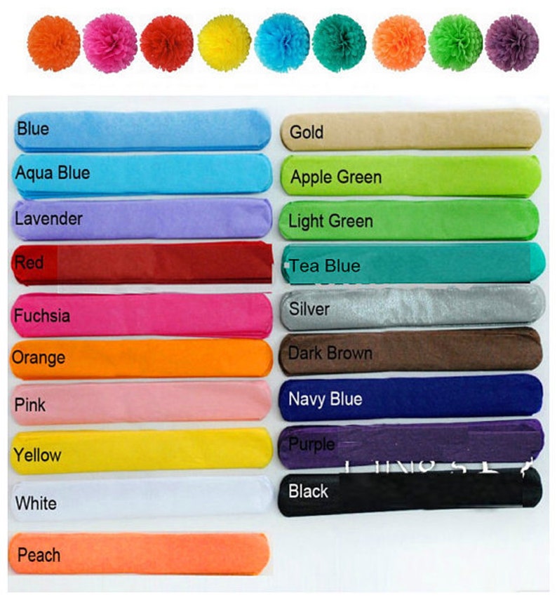 4 Purple Tissue Paper Pom Poms Mini Paper Flower Pomwedding Decoartion