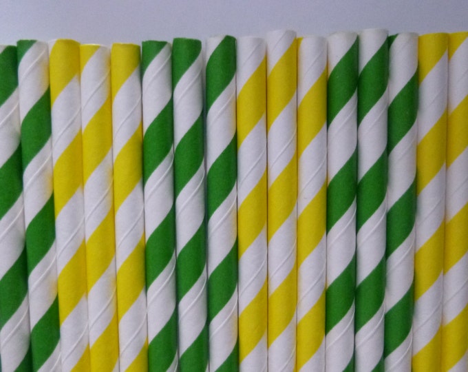 25 John Deere Kelly Green & Yellow Paper Straws John Deere Party Baby