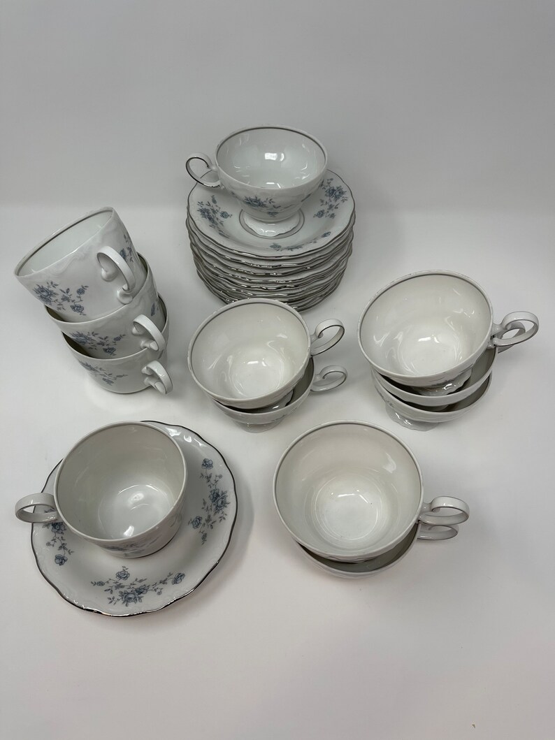Antique Porcelain Dinnerware Set From JOHANN HAVILAND , Bavaria Germany
