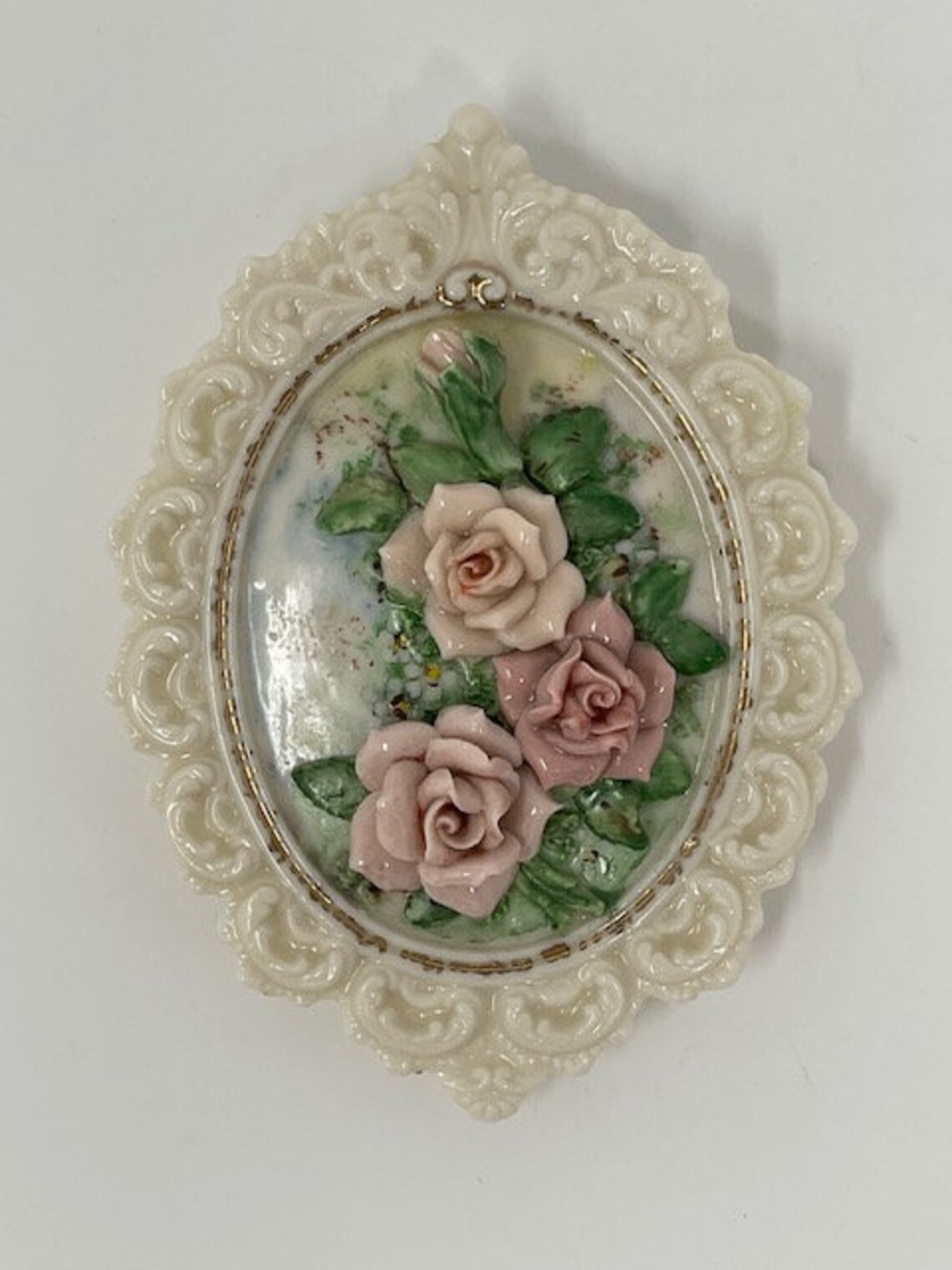 Vintage Handmade Porcelain Wall decoration Wall hanging Etsy