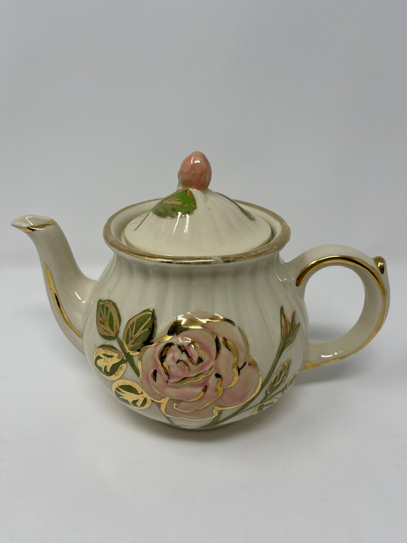 Vintage Teapots Porcelain Teapots Cream Colored Teapots With Etsy