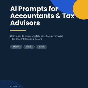 200+ AI-uppmaningar för revisorer | ChatGPT Claude Gemini-uppmaningar för revisorer, bokförare och skatterådgivare | Kundmejl, marknadsföring, mallar