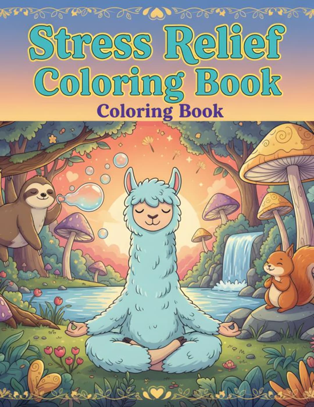 Stress Relief Coloring Book for Adults Printable 50 Relaxing Coloring