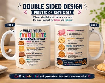 British Biscuit Personality Mug | Funny Tea Lover Coffee Cup Gift