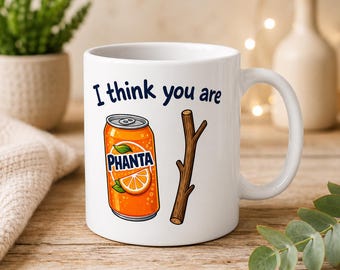 Phanta Stick Mug | Orange Drink Pun Coffee Cup | Friendship Appreciation Gift