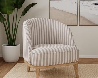 Heavy Duty Upholstery Fabric – Fog Stripes, EcoFiber, Bleach Cleanable (Sold by Yard)