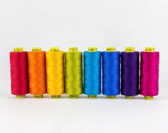 Brights Collection - Spagetti 12wt Egyptian Cotton Thread Pack, Quilting, Embroidery, Sashiko,Needlework, Top stitching