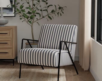 Heavy Duty Upholstery Fabric – Cadet Stripes, EcoFiber, Bleach Cleanable (Sold by Yard)