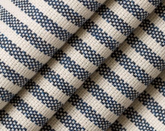 Navy Heavy Duty Ticking Fabric: 51/49 Cotton/Recycled Polyester (1/2 Yard)