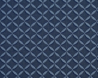 1/2 YARD Diamond Pattern Upholstery Fabric – Ocean Blue, Heavy Duty Polyester