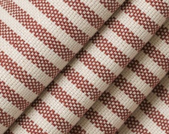 Crimson Heavy Duty Ticking Fabric: 51/49 Cotton/Recycled Polyester (1/2 Yard)