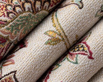 1/2 YARD Floral Horizontal 14" x Vertical 14" Pattern Upholstery Fabric for Furniture and home Decor Pinks, Cream