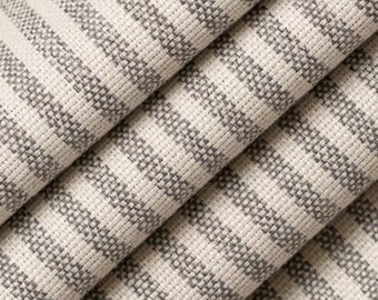 Pewter Heavy Duty Ticking Fabric: 51/49 Cotton/Recycled Polyester (1/2 Yard)