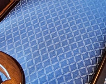 1/2 YARD Diamond Pattern Upholstery Fabric – Ocean Blue, Heavy Duty Polyester
