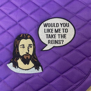 Jesus Take the Reins Custom Embroidered Saddle Pad - All-Purpose, Pony and Dressage