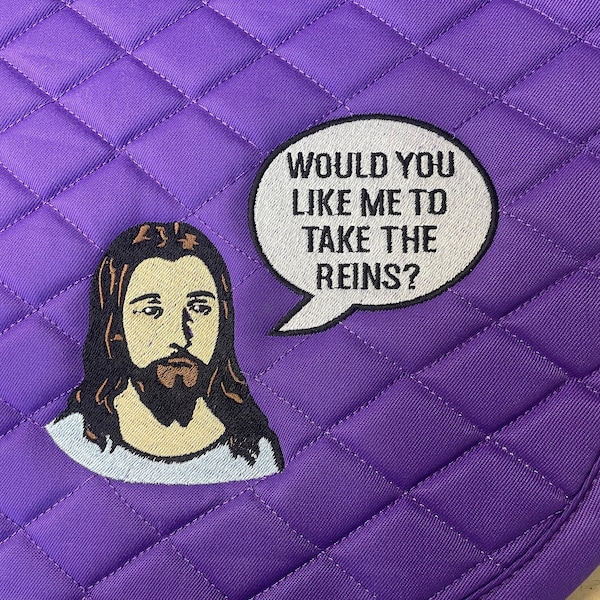 Jesus Take the Reins Custom Embroidered Saddle Pad - All-Purpose, Pony and Dressage