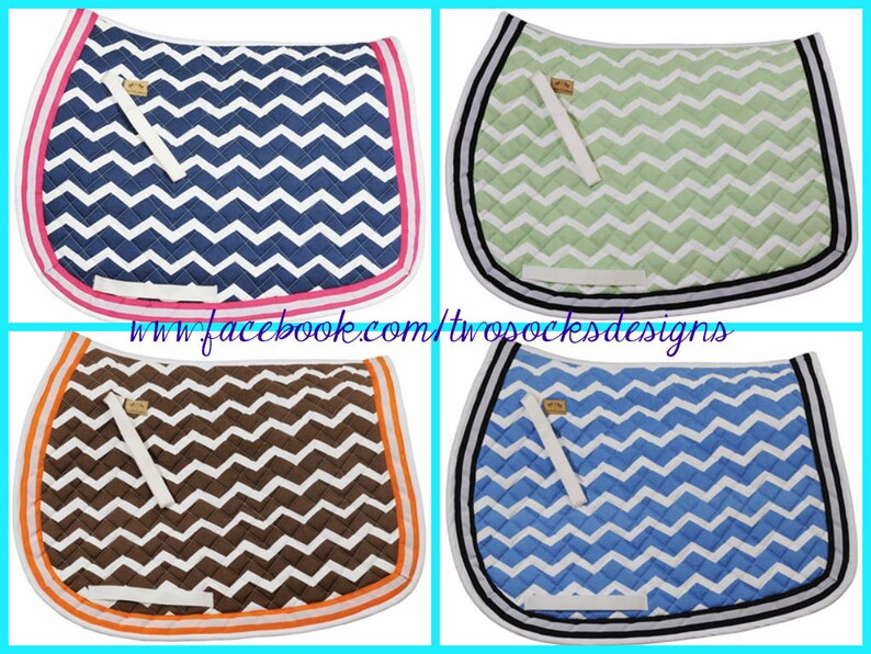 Equine Couture ABBY A/P Saddle Pad 1Side Monogram or Name Etsy