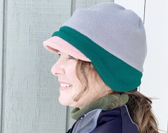 Winter Hat, Fleece Winter Beanie, Womens Hats, Winter Fleece Cap, Hats for Women, Winter Earmuff Hat, Women's Fleece Beanie, Warm Hat Winter