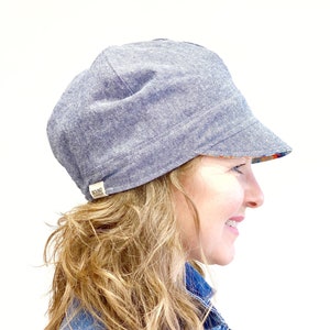 Hats for Women, Summer Women Newsboy Caps, Washable Cap, Casual Beanie Hat for Women, Linen-Blend Hat Women, Large Lightweight Hat, Sizes
