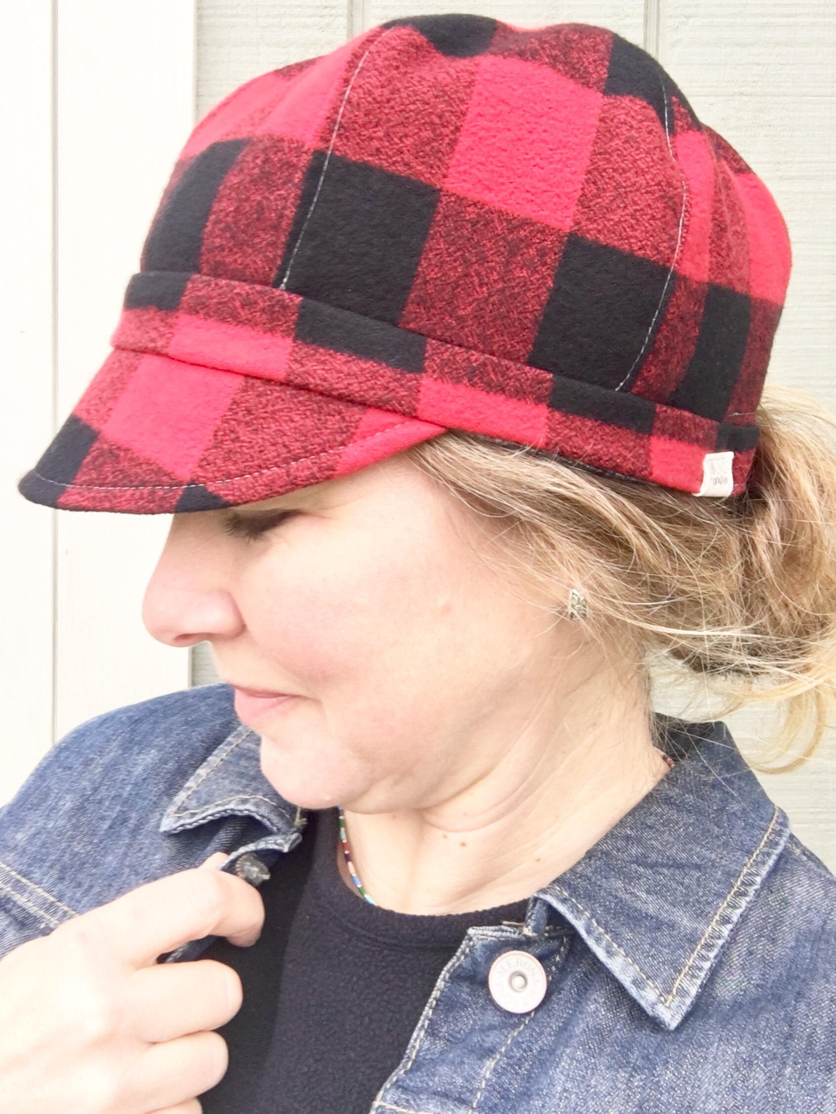 Plaid Hat, Custom Womens Hat, Buffalo Plaid Cap, Baseball Hat for Women, Womens Fabric Hat, Womans Corduroy Hat, Woman's Caps, Winter Hat