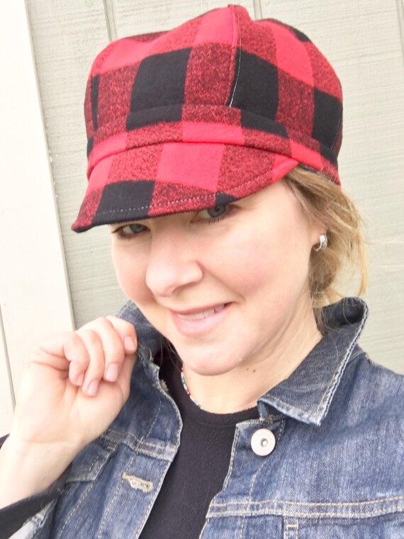 Plaid Hat, Custom Womens Hat, Buffalo Plaid Cap, Baseball Hat for Women, Womens Fabric Hat, Womans Corduroy Hat, Woman's Caps, Winter Hat
