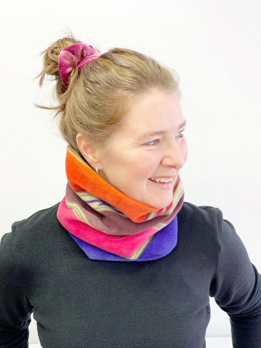 Fleece Neck Warmer, Neck Gaiter, Women's Fleece Neck Scarf, Winter