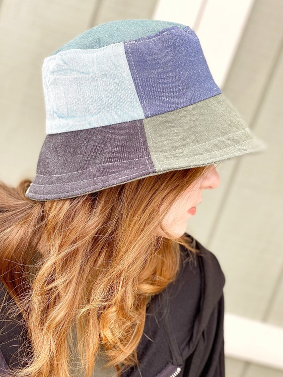 Patchwork Bucket Hat, Women's Summer Hats, Large Brim Sun Hat, Vacation Hat  Women, Foldable Beach Hat, Woman's Cloche Hat, Custom Bucket Hat -   Canada