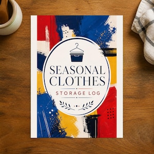 Seasonal Clothes Storage Log Printable, Wardrobe Organization Tracker, Apartment Storage System, Apartment Living, Home Organization