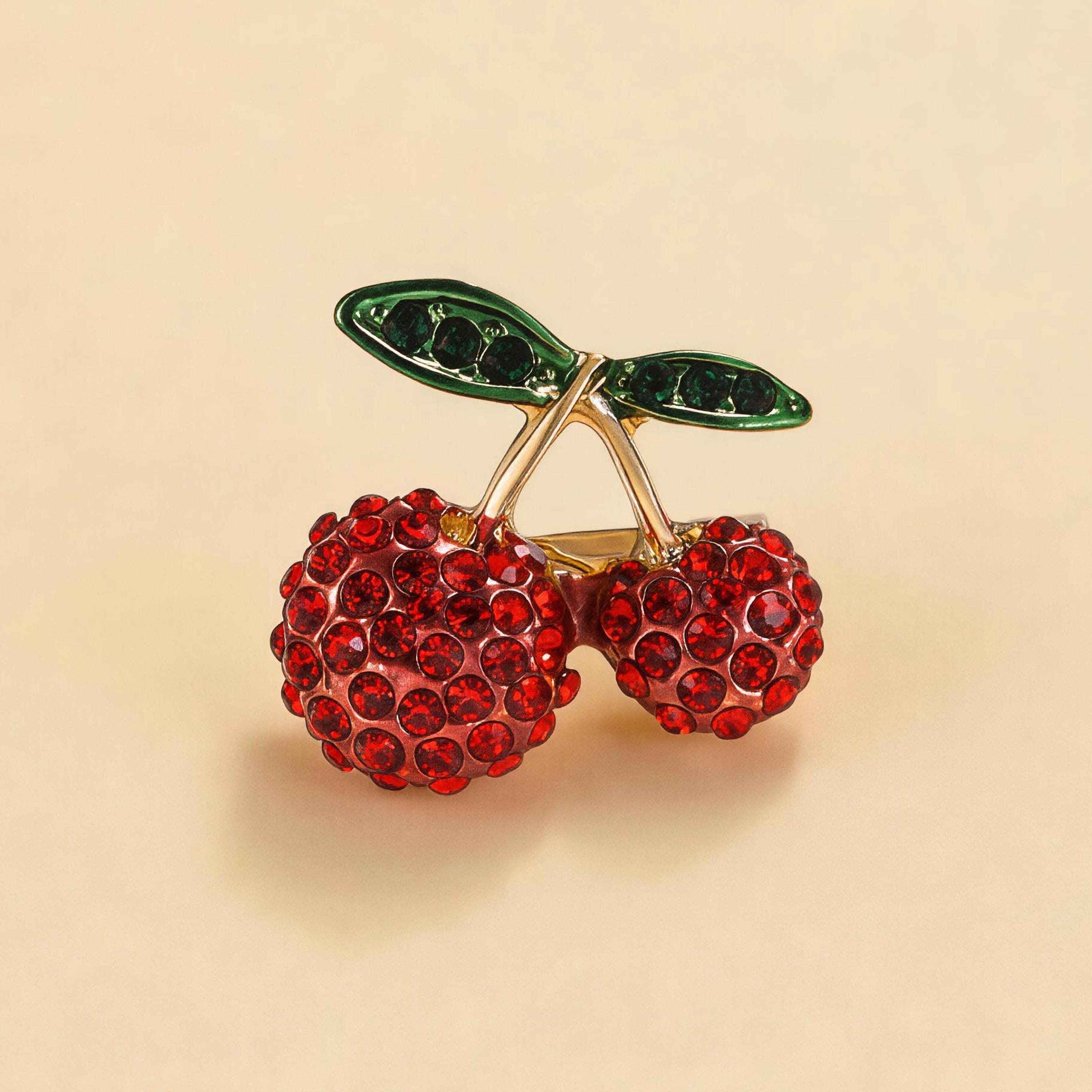 Cherry Brooch - Etsy
