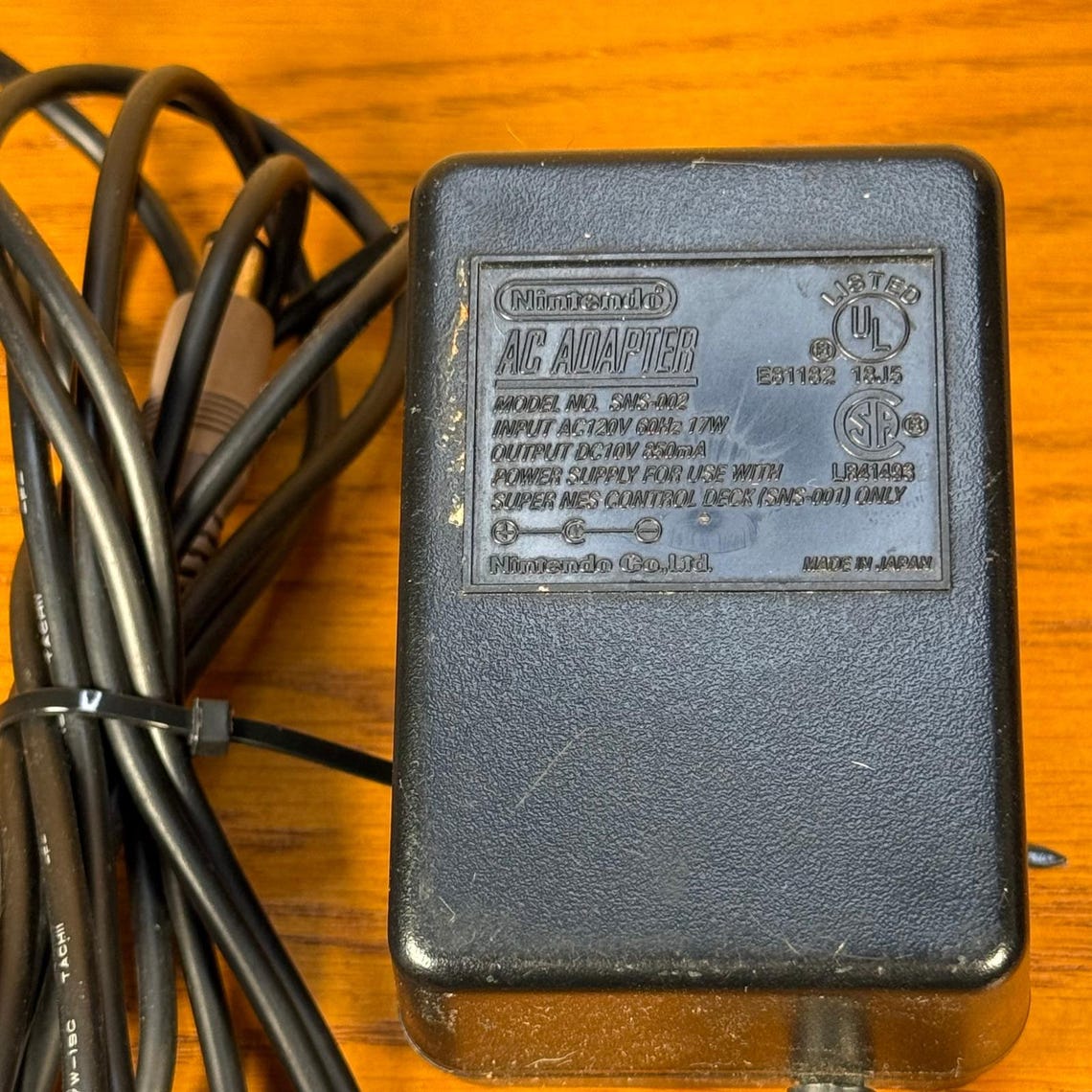 Nintendo SNES adapter SNS-002 tested working power supply 10v 850ma, photo 2 of 4