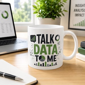 Talk Data to Me Mug | Data Science Statistics Office Coffee Cup
