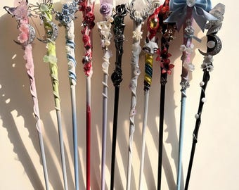 Handmade Crystal Magic Wand, Raw Crystal Wizard Wand, Fairy Wand, Harry Potter Inspired Cosplay Prop, Graduation Gift for Best Friend