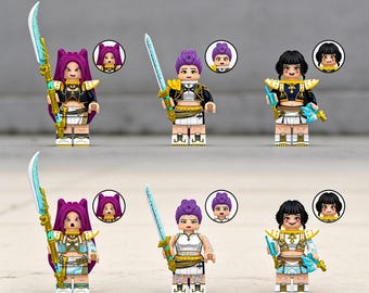 6PCS Female Warrior Minifigures Toys Action figures Building Toys