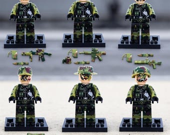 6PCS Camouflage Special Forces Minifigures Toys Action figures Building Toys
