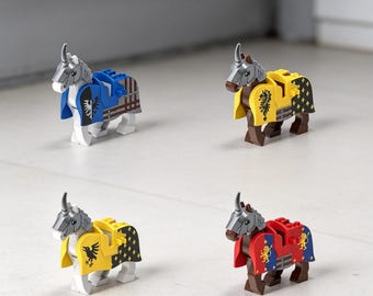 4PCS medieval warhorses Minifigures Toys Action figures Building Toys