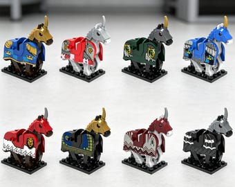 8PCS medieval warhorses Minifigures Toys Action figures Building Toys
