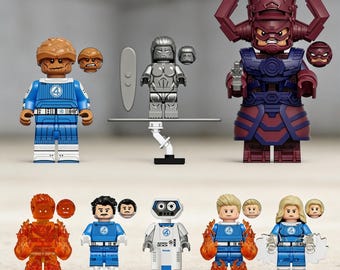 Four Minifigures Building Toys, Johnny Storm Action Figures (ABS Plastic)