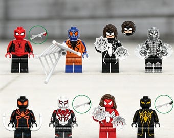 8PCS Scarlet Spider Minifigures Toys Action figures Building Toys