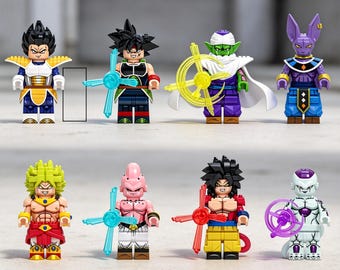 8PCS Vegeta Bardock Minifigures Toys Action figures Building Toys