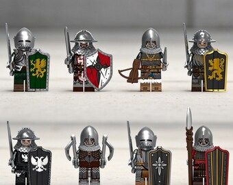 8PCS medieval warrior Minifigures Toys Action figures Building Toys