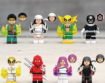 8PCS Marvel Rivals Iron Fist Elektra Minifigures Toys Action figures Building Toys