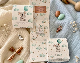 Chocolate Favor Boxes Bulk | Watercolor Animal Design | Personalized Baptism Baby Shower Communion Box | Custom Name Date