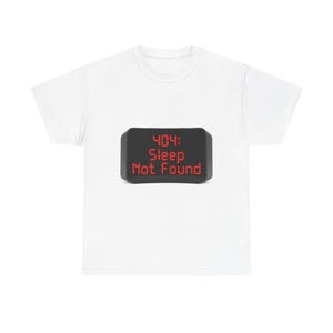 睡眠404エラーTシャツ｜睡眠好きのための面白いテクノロジーエラーTシャツ