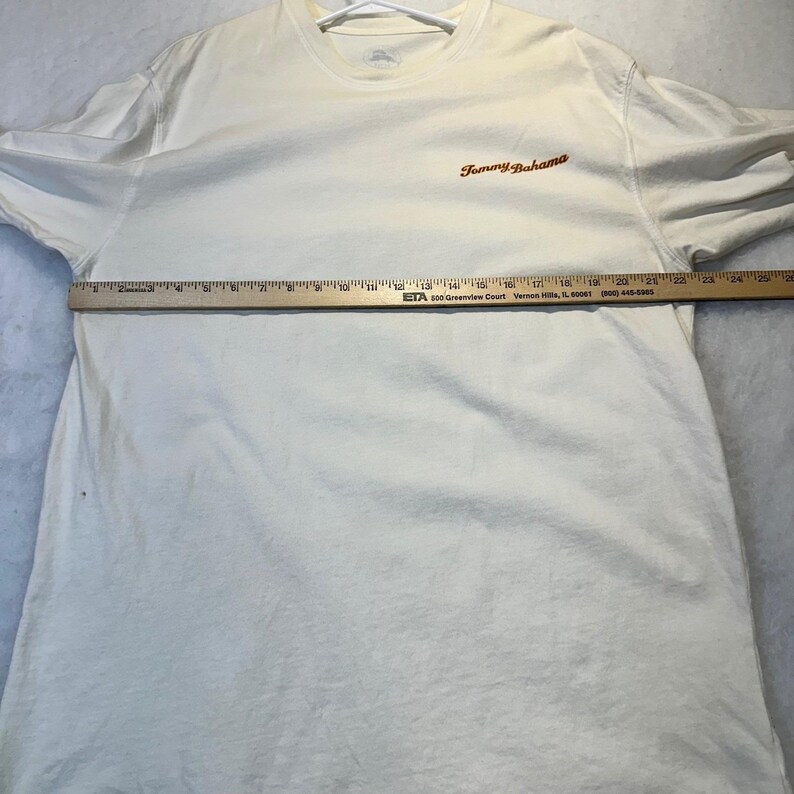 Tommy Bahama Graphic T-Shirt Mens XL Cream Last Call Cocktail Tropical Beach image 5