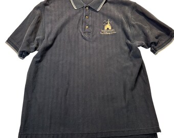 Disney Polo Shirt Mens Medium Black 30th Anniversary Walt Disney World Vintage