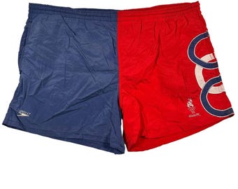 Vintage Speedo Atlanta 1996 Olympic Swim Trunks Mens XL Collector Red Blue