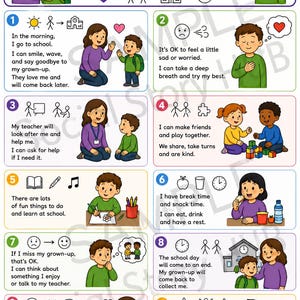 School Drop-Off Anxiety Social Story | Separation Anxiety | Autism ADHD | Special Education & SEND | Printable PDF